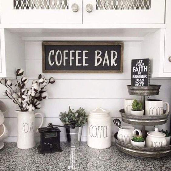 Ideas para crear un rincón coffee bar en casa - Muebles rústicos a medida