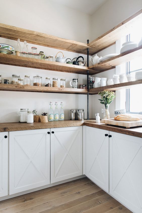Ideas de estanterías abiertas en la cocina - Muebles rústicos a medida